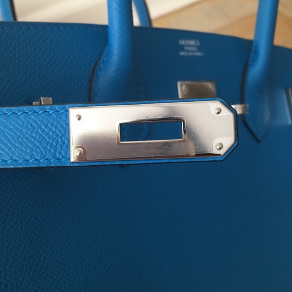 Hermès Birkin 30 cm Blue Zanzibar Epsom Leather - Picture 13 of 16